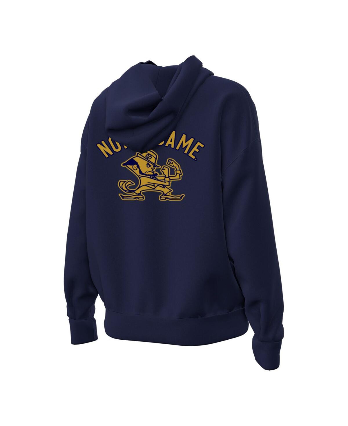 Under Armour Women's Navy Notre Dame Fighting Irish Oversized Gameday Icon Hoodie In Blue