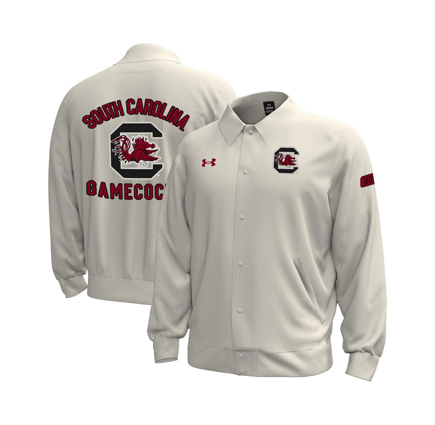 Men's Stone South Carolina Gamecocks Gameday Icon Full-Snap Fleece Jacket