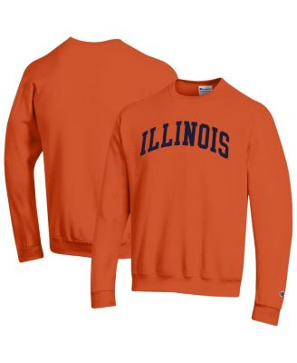 Champion - Men's Orange Illinois Fighting Illini Basic Arch Fleece Pullover Sweatshirt