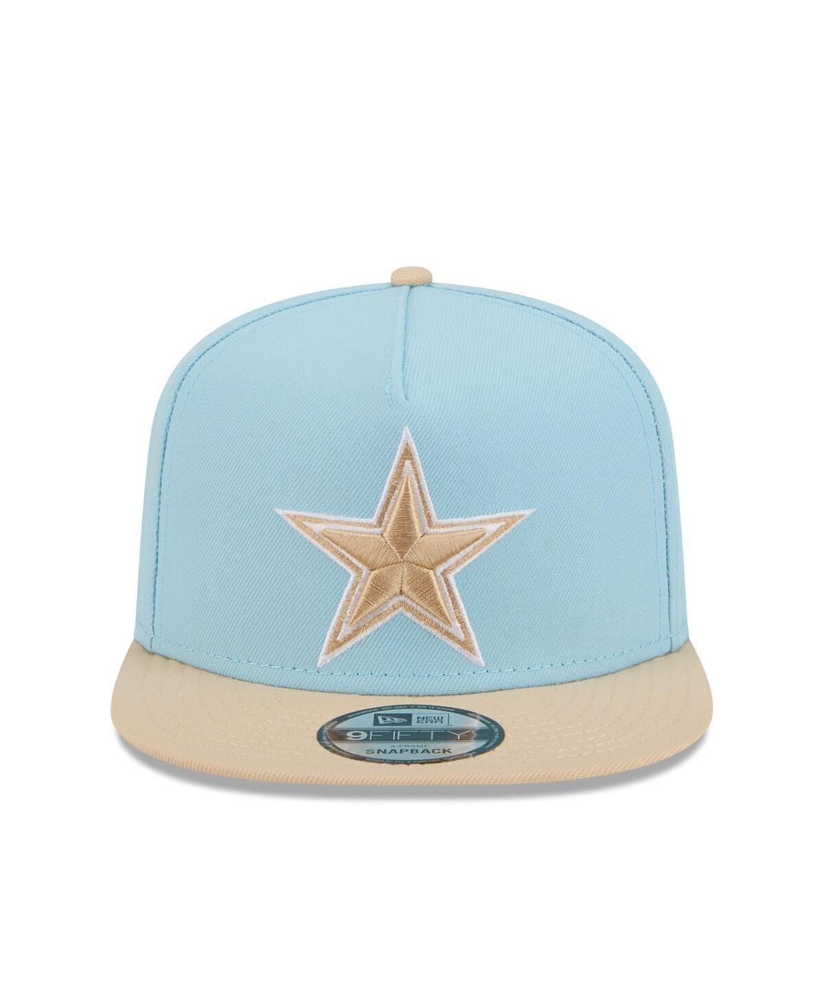 New Era Men's Light Blue/brown Dallas Cowboys Two-tone Color Pack A-frame 9fifty Snapback Hat In Blue