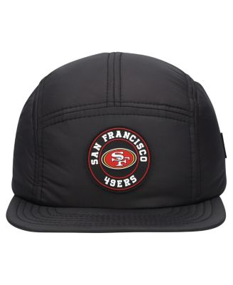 Men's Black San Francisco 49ers Quilted Camper Adjustable Hat
