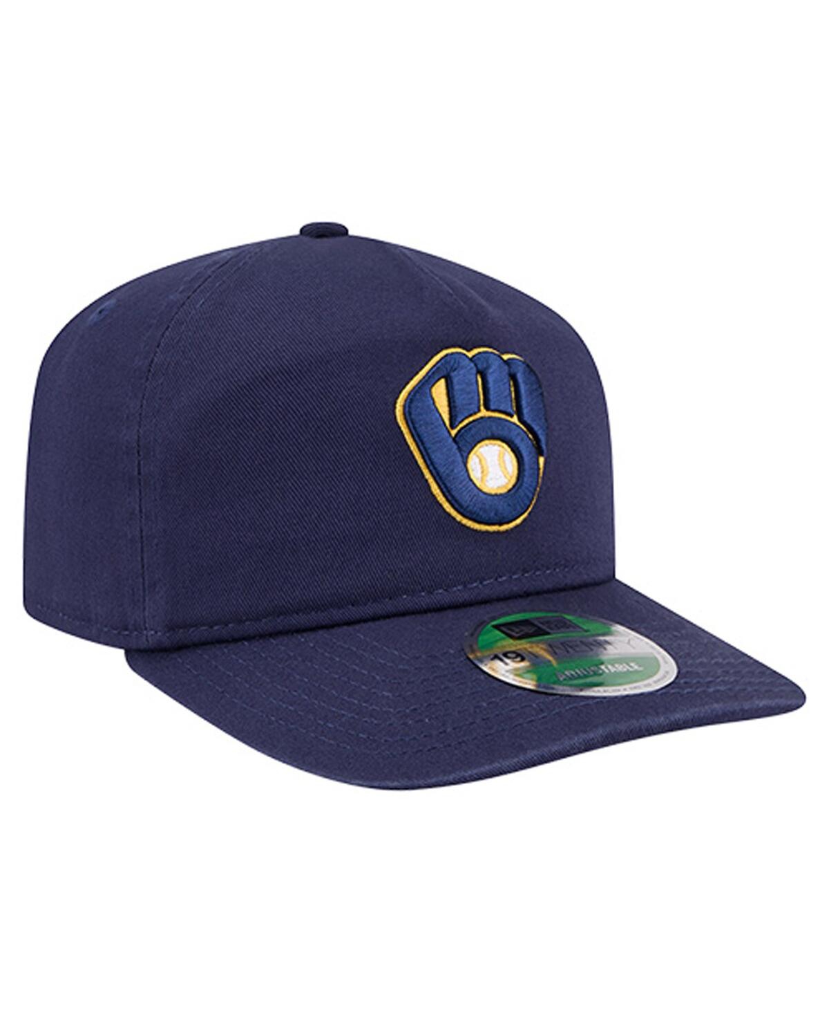 New Era Men's Navy Milwaukee Brewers Team 19twenty Adjustable Hat In Blue