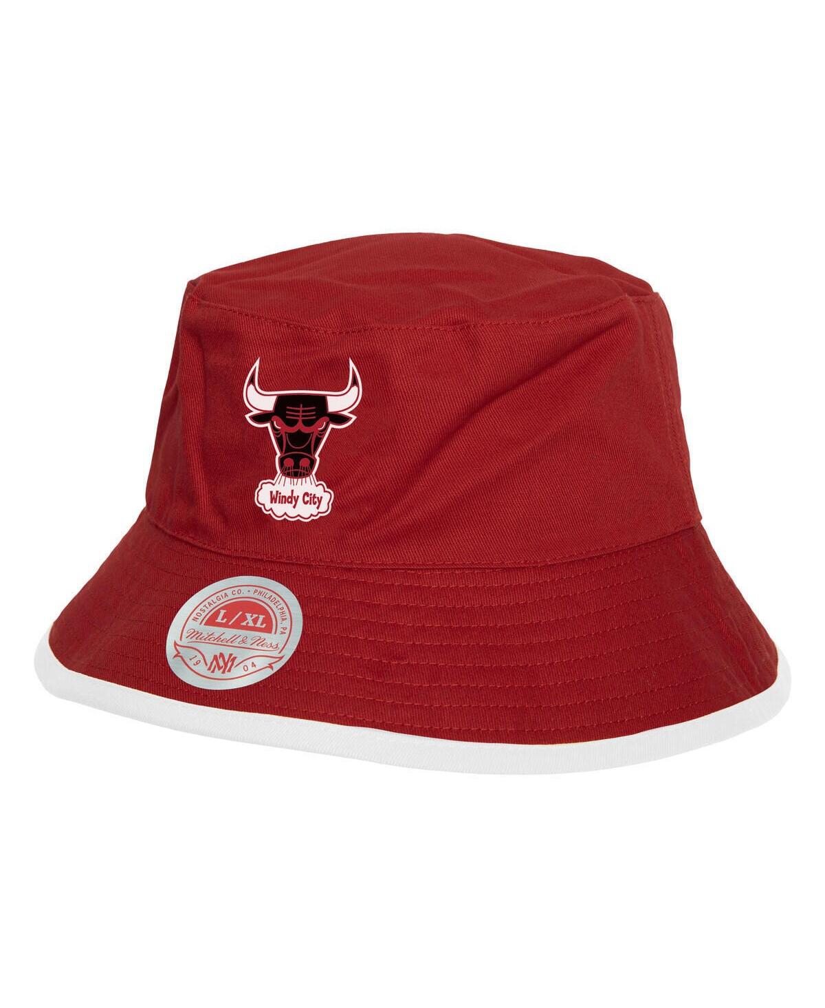 Mitchell & Ness Men's Black/Red Chicago Bulls Flip It Reversible Bucket Hat