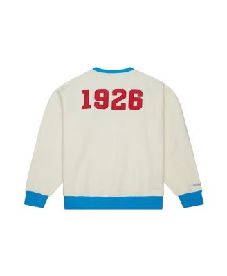 Men's Cream/Blue New York Rangers Centennial Homecoming Fleece Sweatshirt