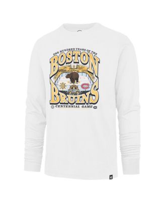 Men's White Boston Bruins Centennial Game Long Sleeve T-Shirt