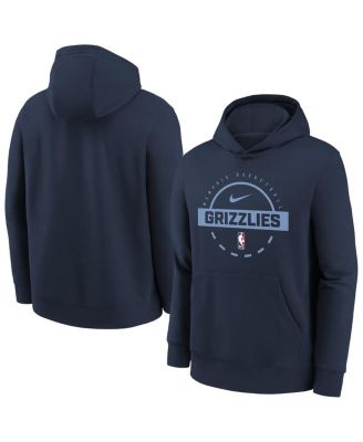 Nike - Big Boys and Girls Navy Memphis Grizzlies 2025/26 Club Fleece Practice Hoodie