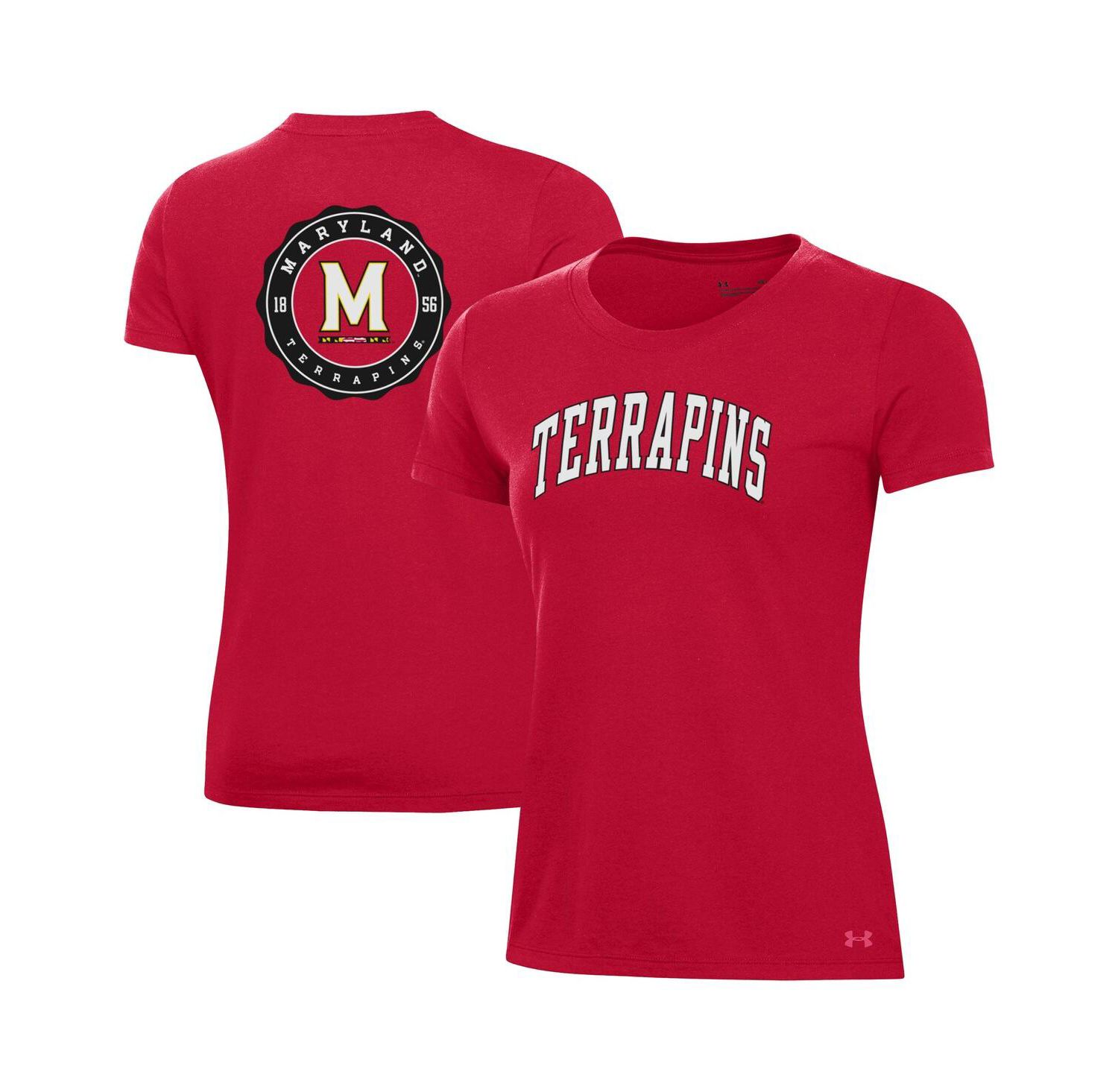 Women's Red Maryland Terrapins Essentials 2-Hit Performance T-Shirt