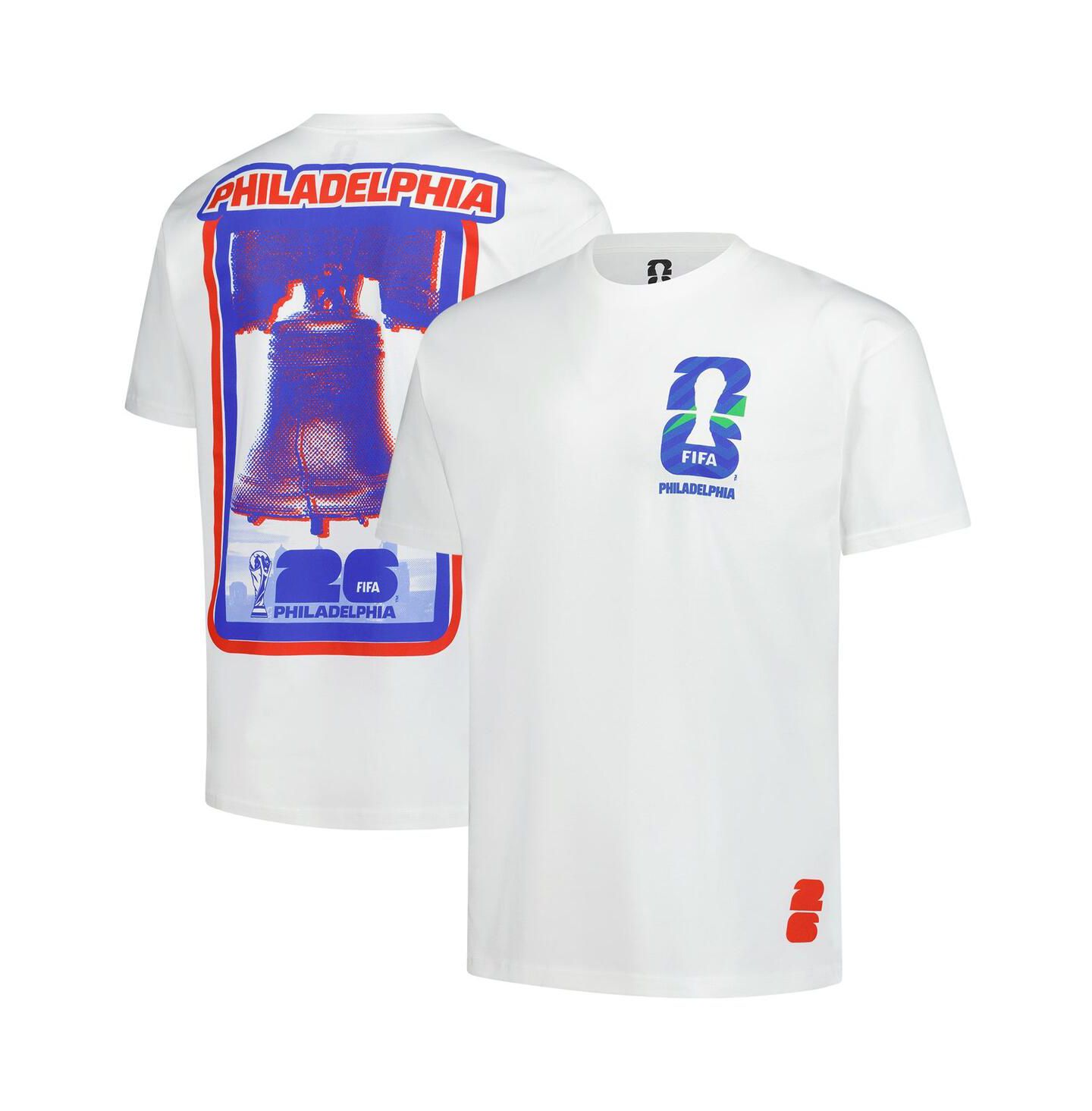 Мужская футболка Outerstuff White 2026 FIFA World Cup Philadelphia Host City Local Oversized — фото 1