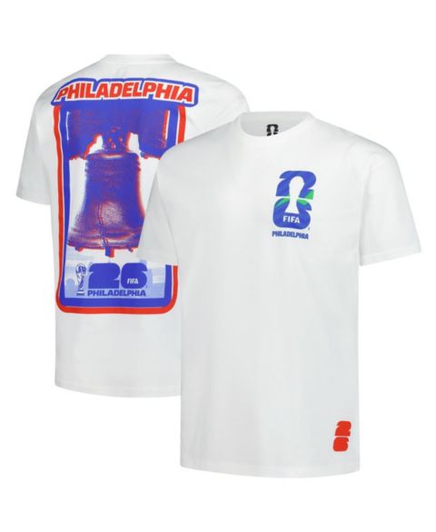 Мужская футболка Outerstuff White 2026 FIFA World Cup Philadelphia Host City Local Oversized