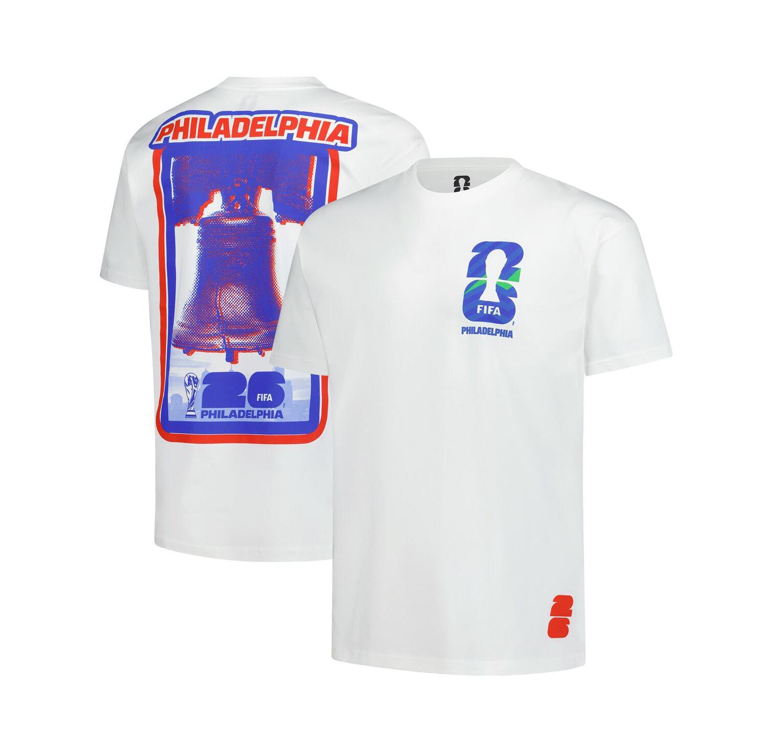Men's White 2026 FIFA World Cup Philadelphia Host City Local Oversized T-Shirt