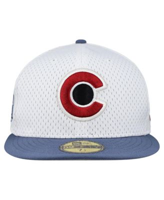 Men's White/Navy Colorado Avalanche Mesh Crown Two-Tone 59FIFTY Fitted Hat