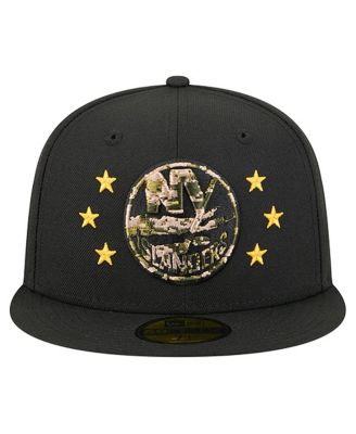 Men's Black New York Islanders Military Appreciation Digital Camo Stars 59FIFTY Fitted Hat