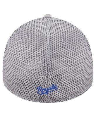 Men's Gray Kansas City Royals Visor Paint Splatter 39THIRTY Flex Hat