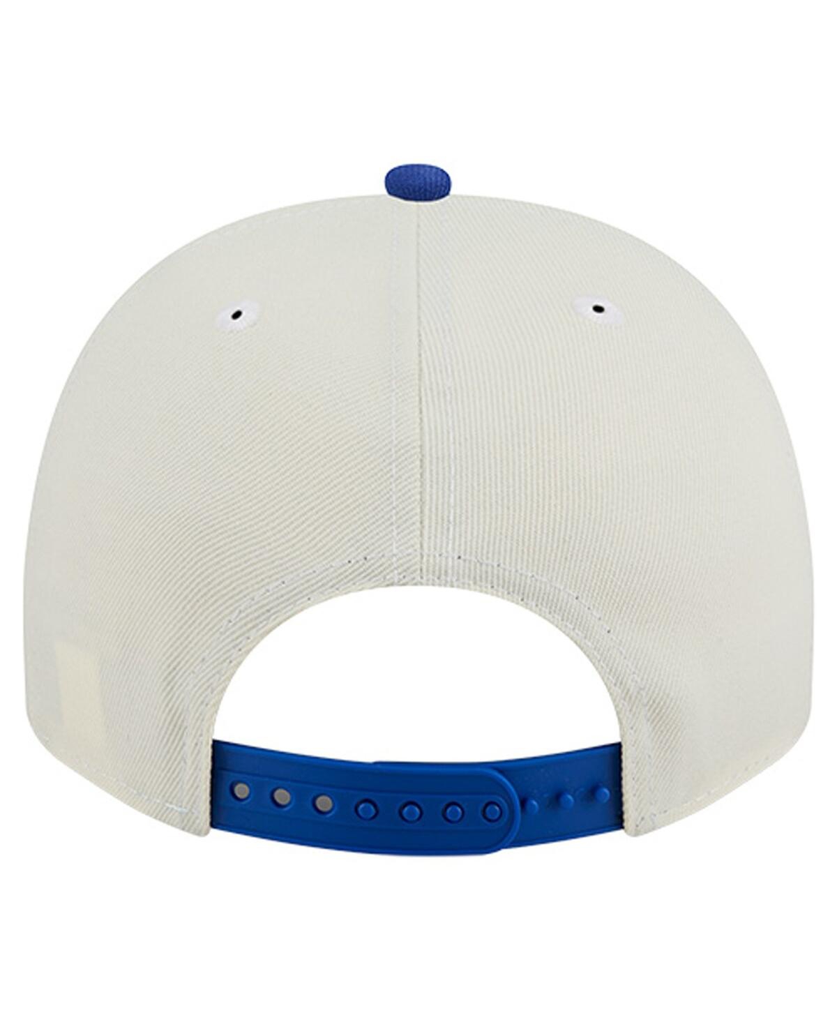 New Era Men's White/blue New York Knicks A-frame 9fifty Adjustable Hat In Neutral