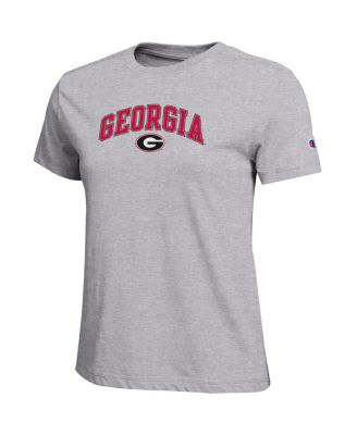 Women's Heather Gray Georgia Bulldogs Arched Over Logo T-Shirt
