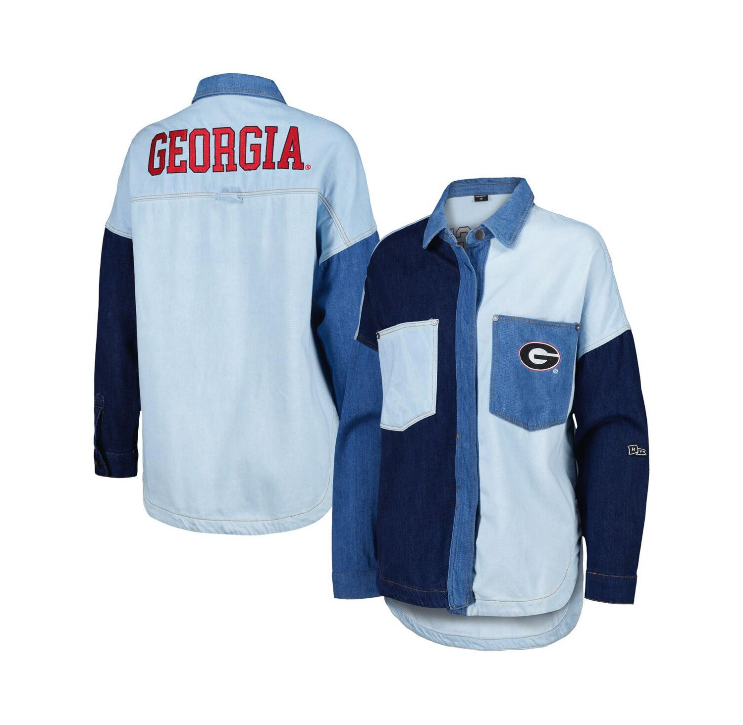 Women's Denim Georgia Bulldogs Multi-Hit Hometown Full-Snap Jacket