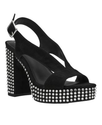 Wild Pair - Women's Hayylo Embellished Block Heel Sandals