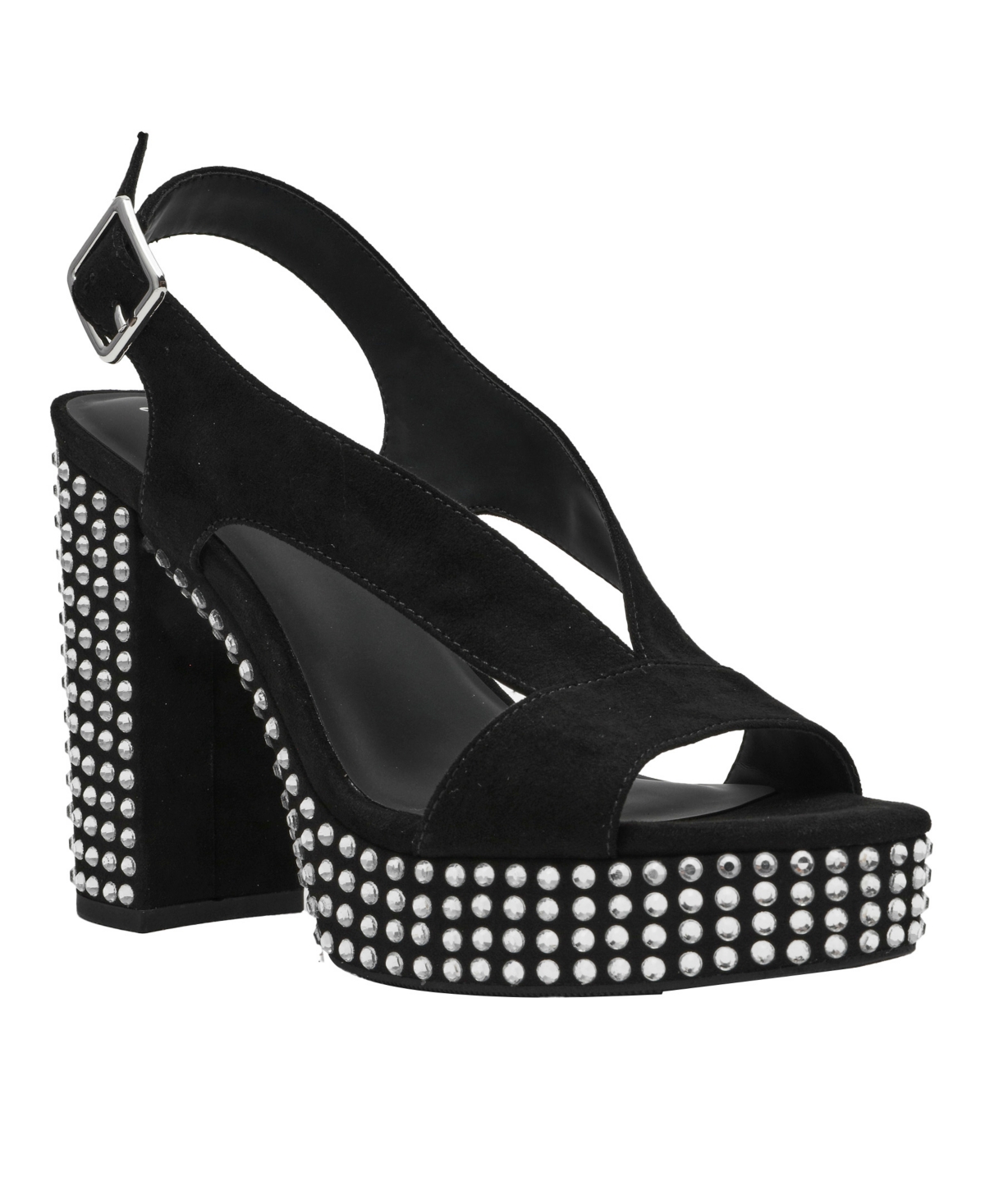 Wild Pair Women's Hayylo Round Toe Block Heel Sandals, Macy's Exclusive In Black