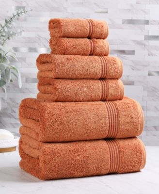 Solid Quick Drying Egyptian Cotton 6 Piece Bath Towel Set
