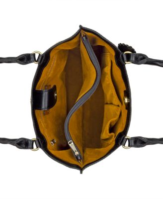 Alexia Bark Leaves Textured Tote Bag, Macy's Exclusive