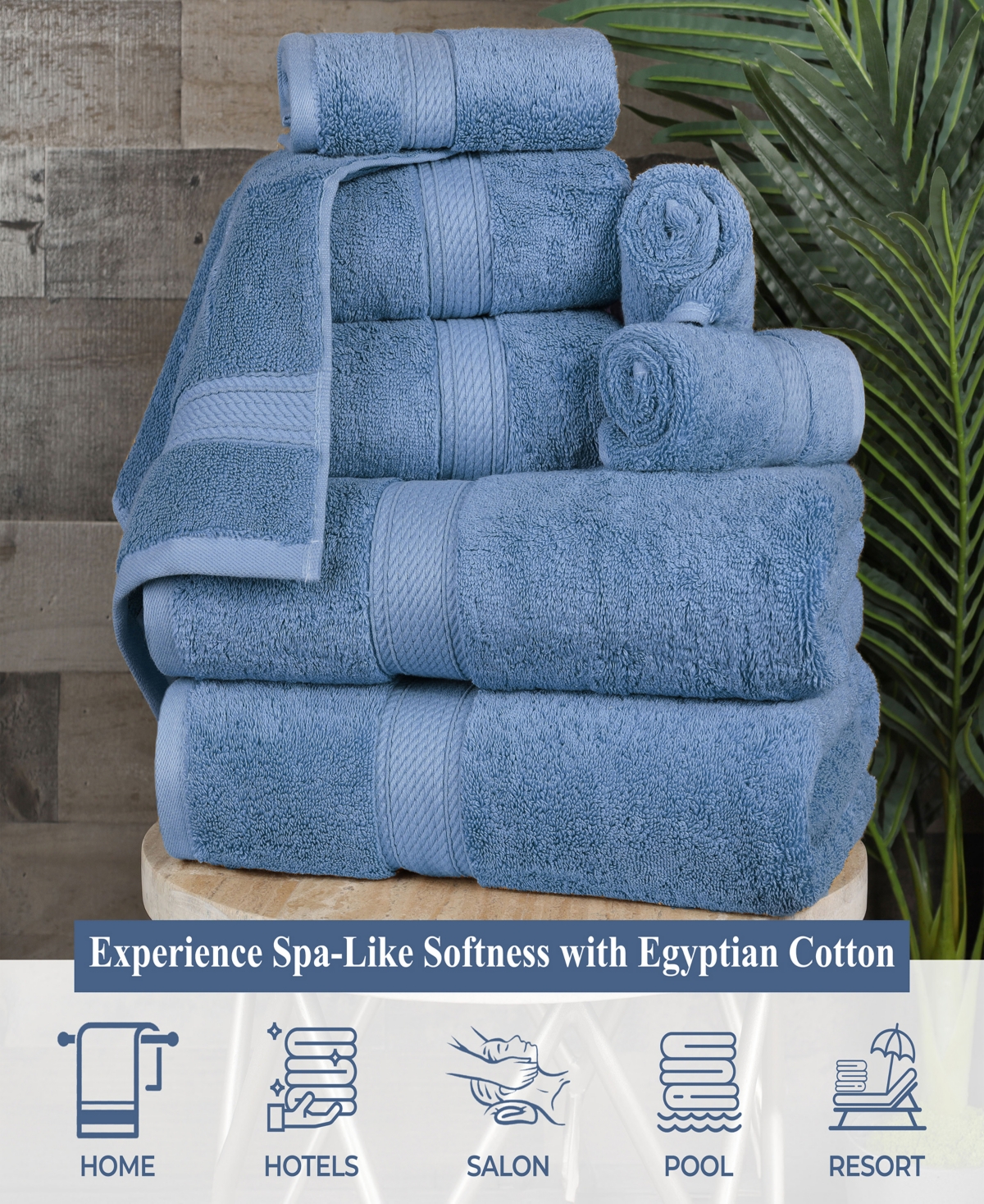 Superior 100% Egyptian Cotton 2-pc Bath Sheet Set In Blue