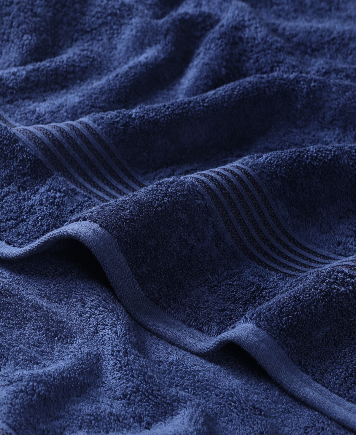 Superior Solid Quick Drying Egyptian Cotton 6 Piece Bath Towel Set In Blue