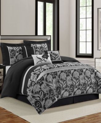 Mollybee Floral 7-Pc. Comforter Set, Queen