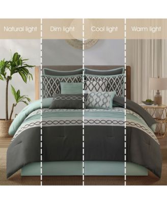 Caval Geometric 10-Pc. Comforter Set, Queen