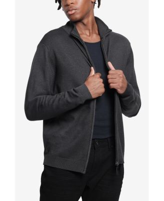 Men's Full Zip Mock Neck Sweater