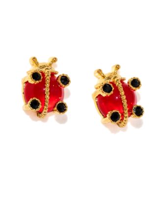 Crystal Gold Plated Spot Me If You Can Stud Earrings