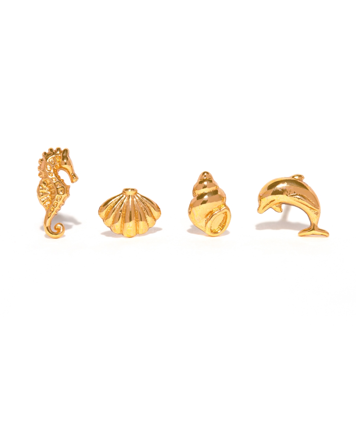 Girls Crew Coastal Creatures Gold Plated Stud Set