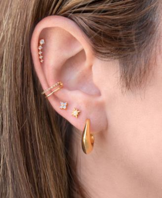 Crystal Estella Ear Crawler Flat Back Earring