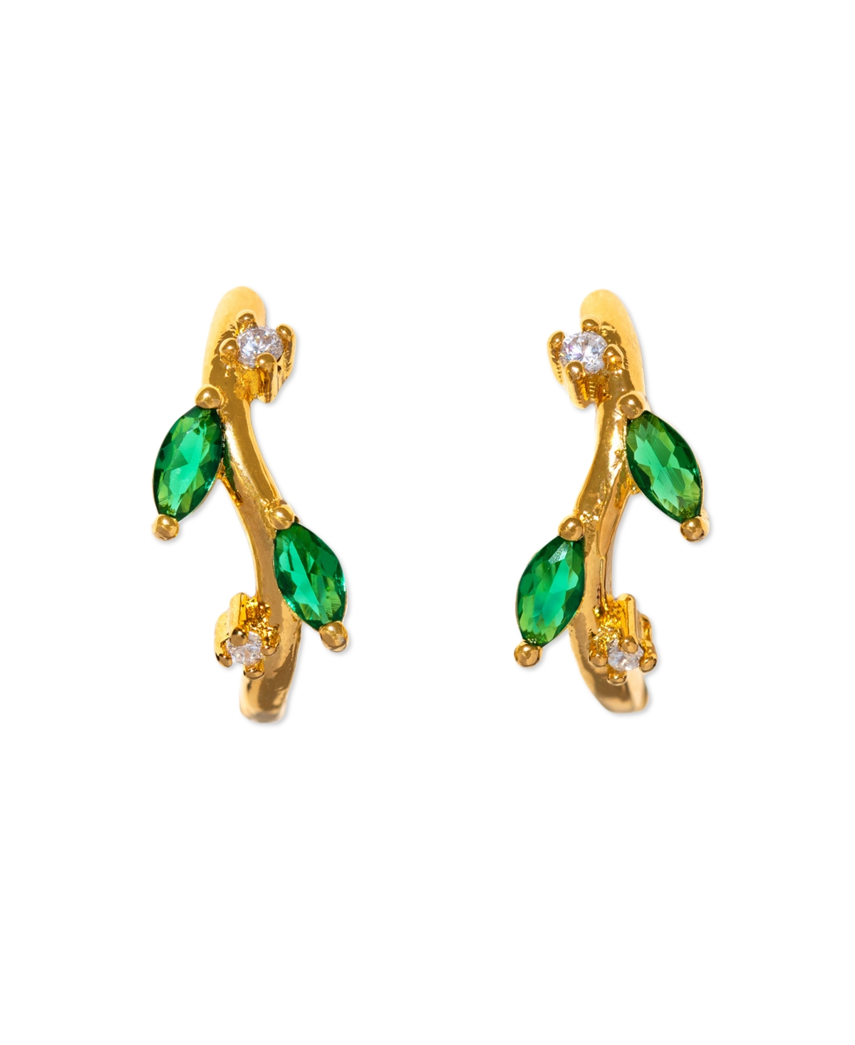 Girls Crew Crystal Gold Plated Morning Dew Hoop Earrings In Gold