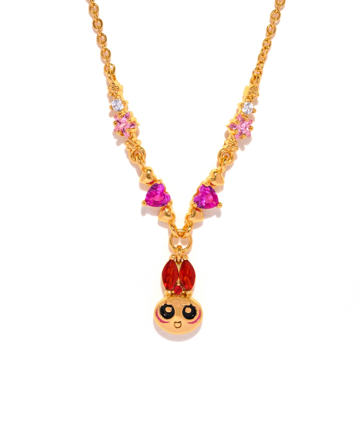 Girls Crew Crystal The Powerpuff Girls Gold Plated Blossom Necklace
