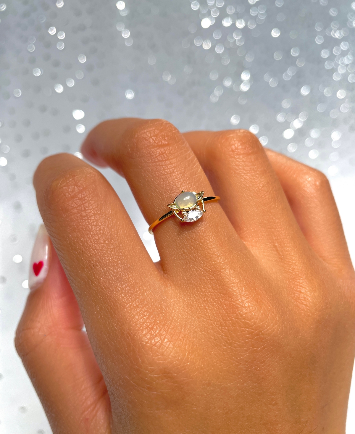 Girls Crew Crystal Star Wars Grogu Gold Plated Adjustable Rings In Gold