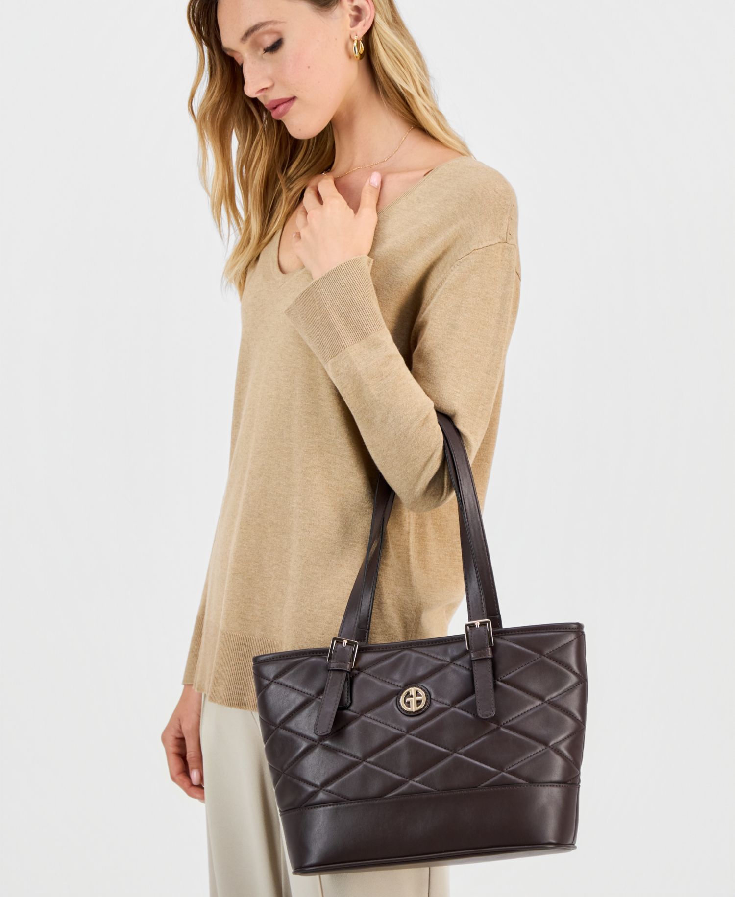 Large Quilted Tulip Tote