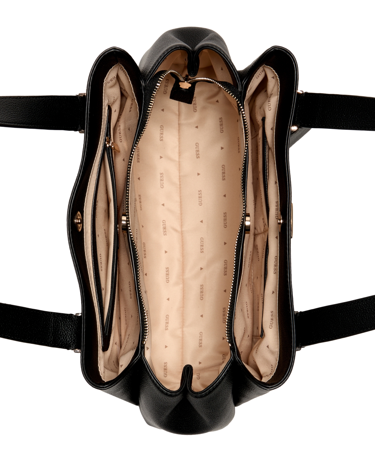 Guess Evie Girlfriend Medium Carryall Bag In Black