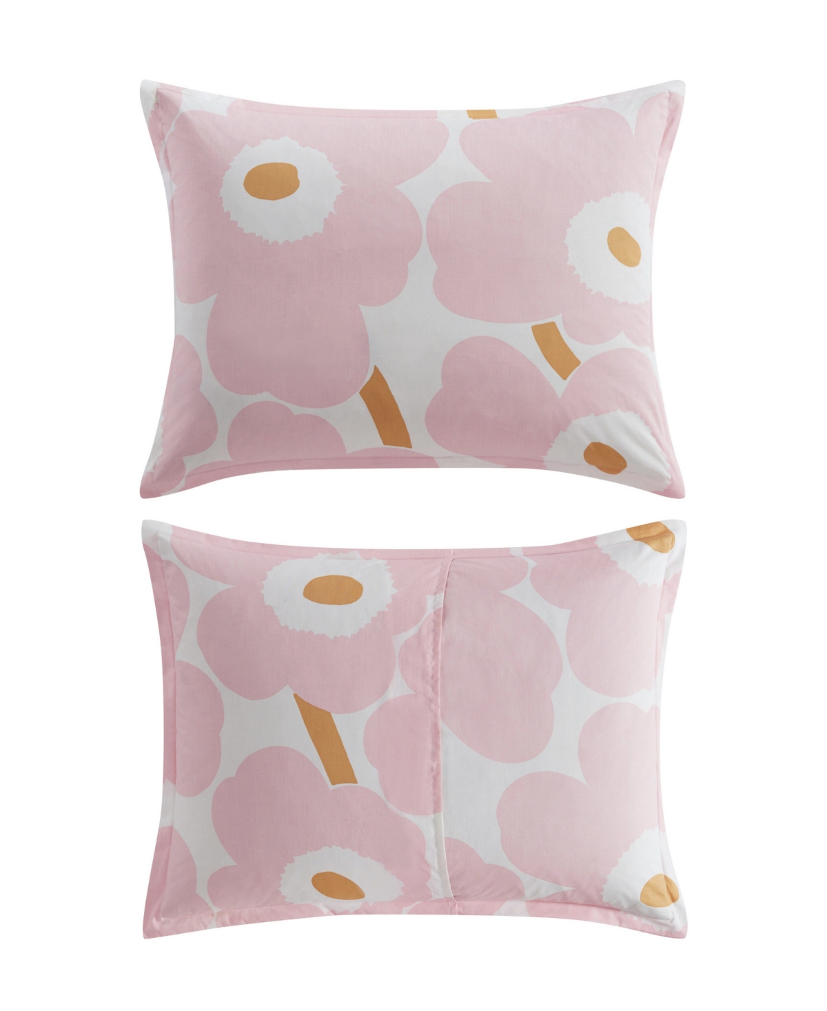 Marimekko Unikko Cotton 3-pc. Duvet Cover Set, King In Pink