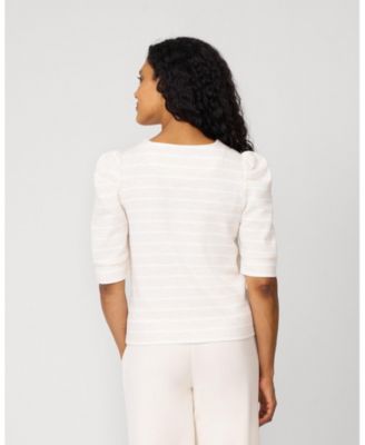 Women's Puff Sleeve Bow Top