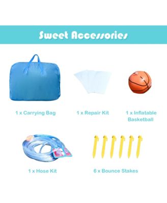 Inflatable Kids Water Slide Jumper Bounce House Splash Water Pool with 735W Blower