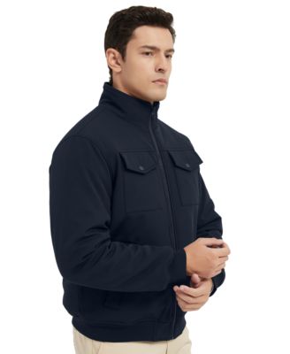 Men's Stand Collor Softshell Utility Bomber Jacket