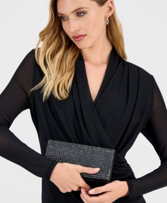 I.N.C International Concepts Diamond Mesh East/West Clutch