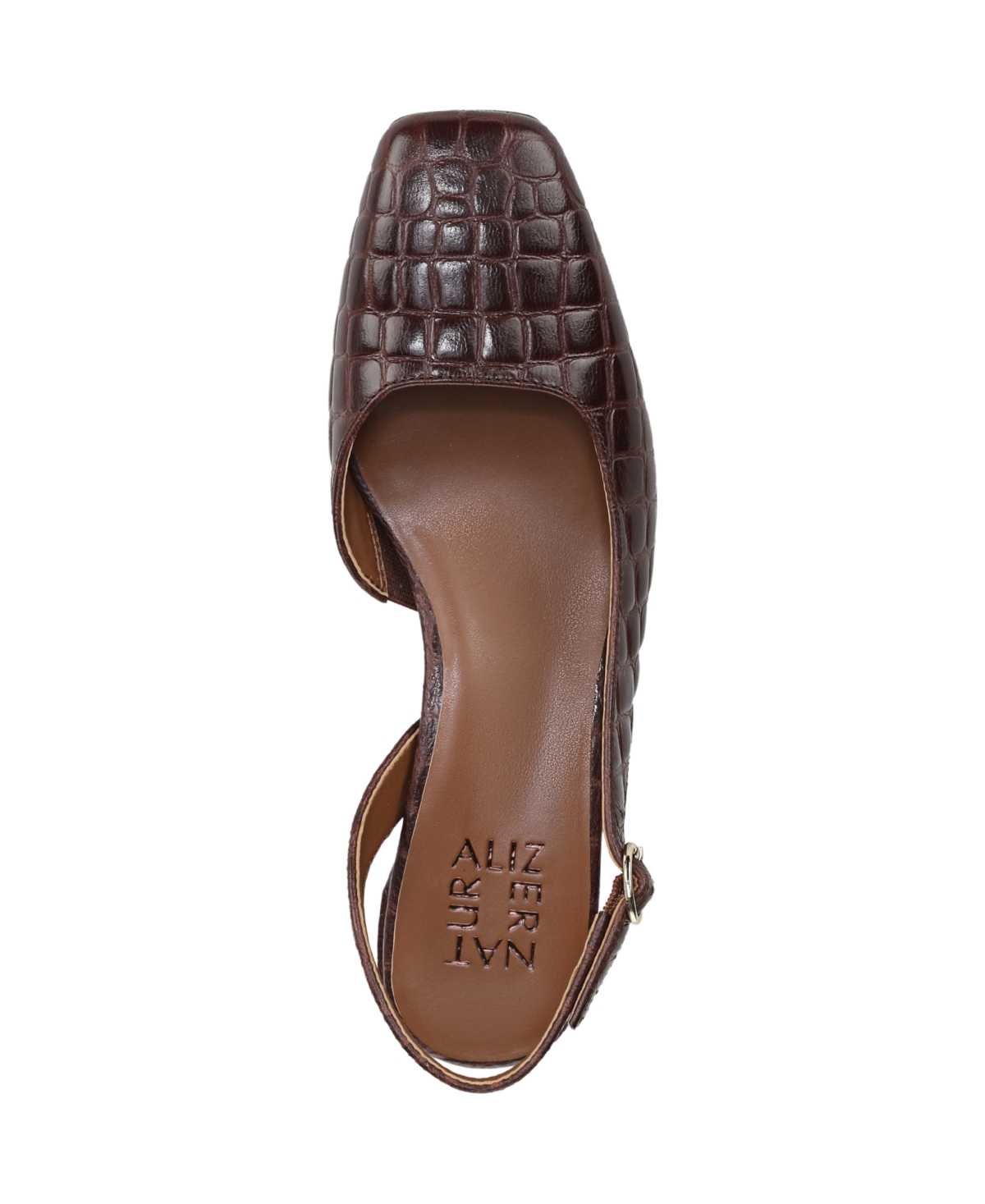 Naturalizer Jayla Mid-heel Square Toe Slingback Pumps In Brown