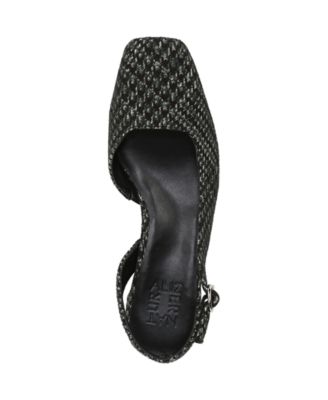 Jayla Mid-Heel Square Toe Slingback Pumps