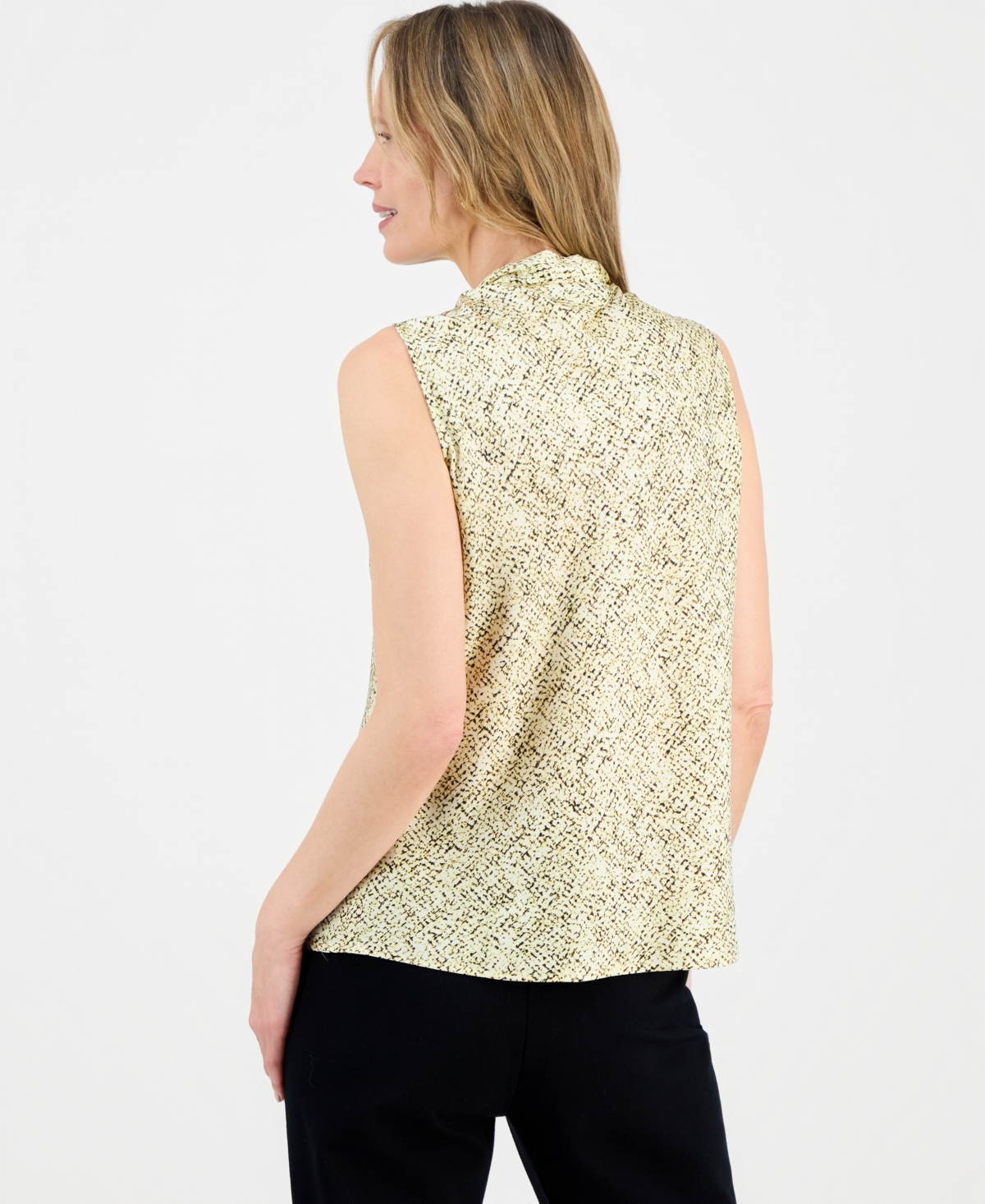 Kasper Women's Printed Satin Sleeveless Blouse In Multi