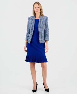 Women's Tweed Open-Front Cardigan Jacket, Regular & Petite