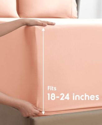 Extra Deep Pocket Microfiber 7-Pc. Sheet Set, King Split