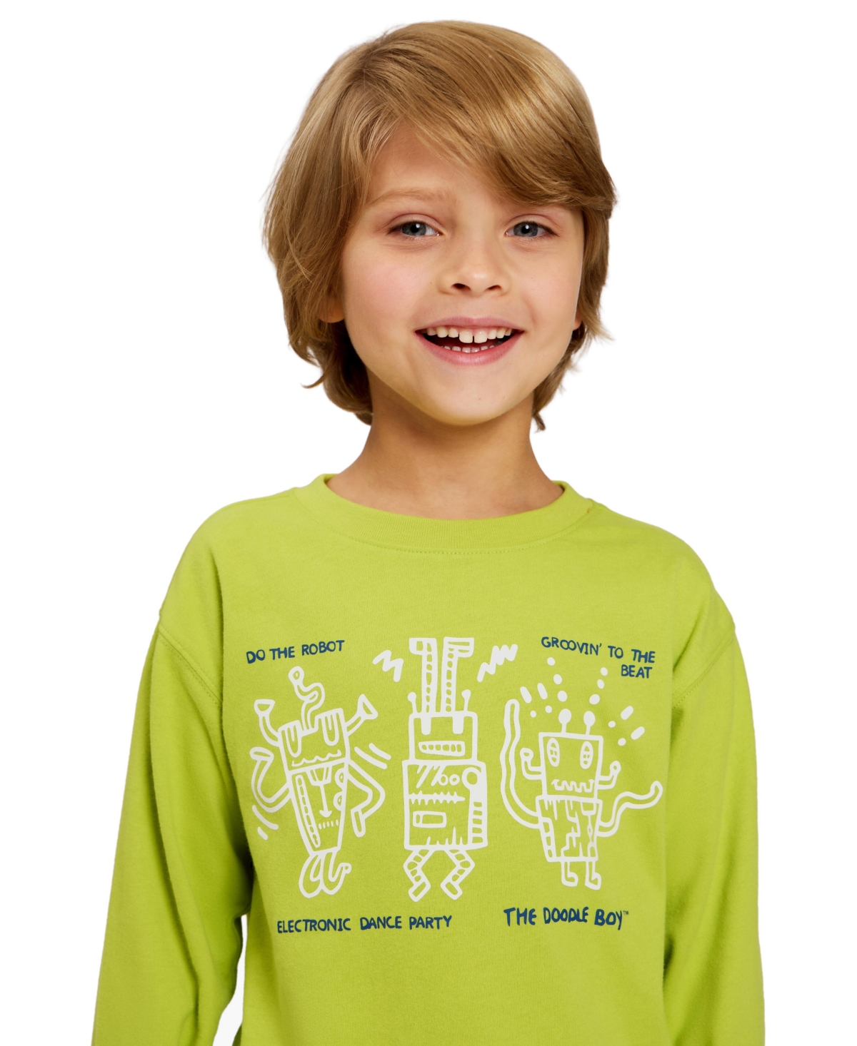 Color Lab Boys 2-10 Printed Long-sleeve T-shirt In Green