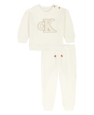 Calvin Klein - Baby Boys and Girls 2-Piece Crewneck Top and Joggers Set