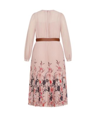 Plus Size Love Pleat Border Dress